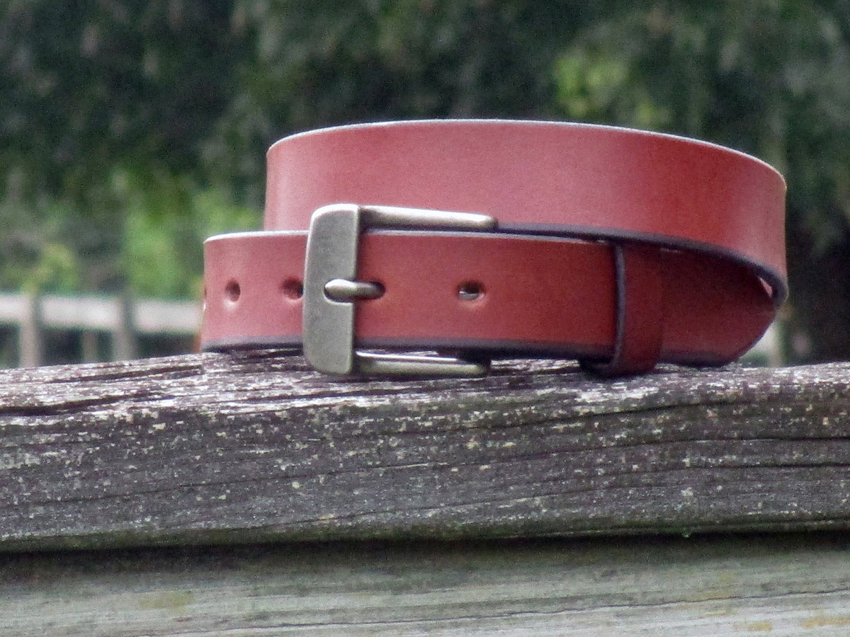 English Bridle Leather "Rich Brown" Belt with #1572-AS Buckle