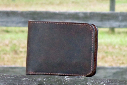 Crazy Horse Leather Bifold Wallet